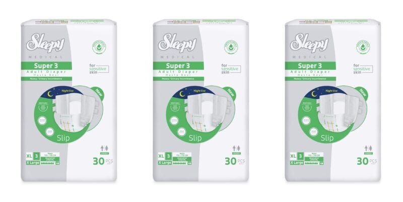 Sleepy Süper3 Belbantlı Hasta Bezi XL Beden 3 Paket 90 Adet