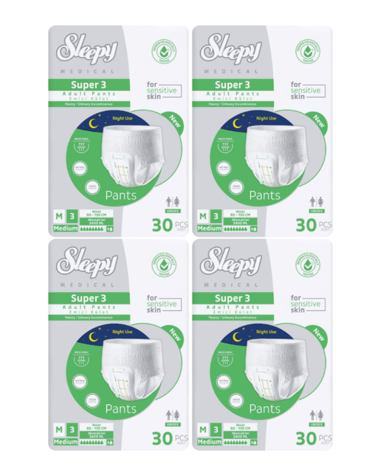 Sleepy Süper3 Emici Külot M Beden 4 Paket 120 Adet