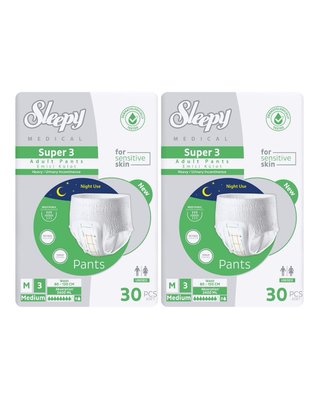 Sleepy Süper3 Emici Külot L Beden 2 Paket 60 Adet