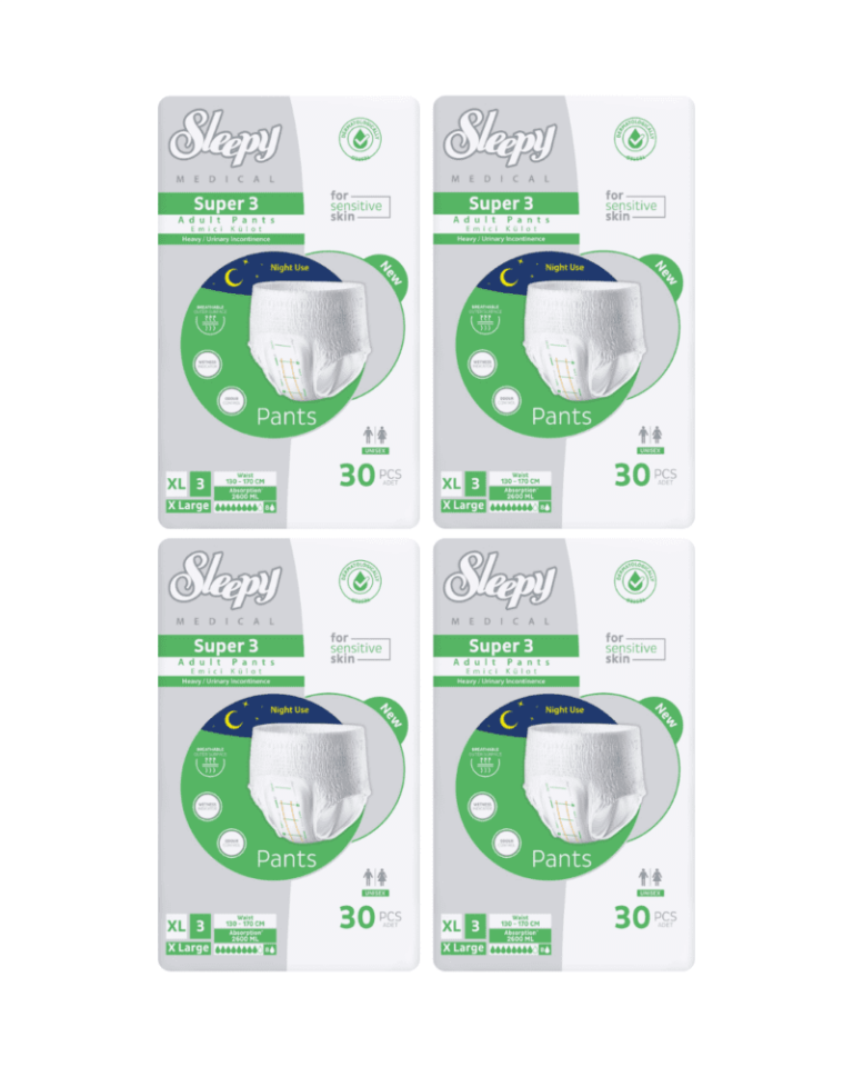 Sleepy Süper3 Emici Külot XL Beden 4 Paket 120 Adet