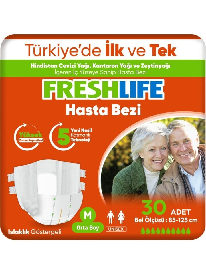 Freshlife Medium Belbantlı Hasta Bezi  30 Adet
