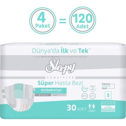 Sleepy Sen Antibakteriyel̇. İki̇z Belbantli Small 30 - 4 Paket