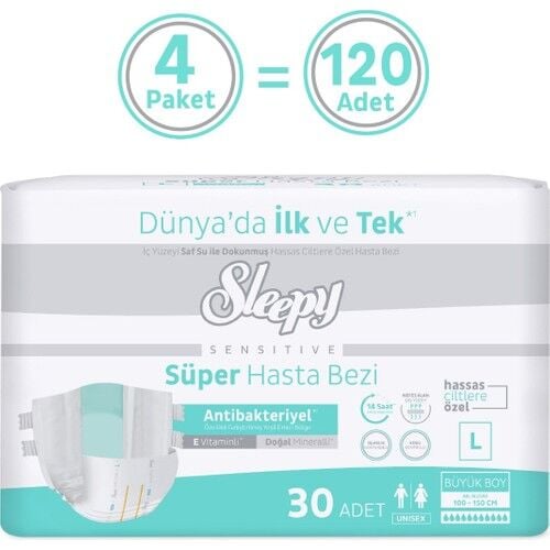 Sleepy Sen Antibakteriyel̇. İki̇z Belbantli Large 30 - 4 Paket