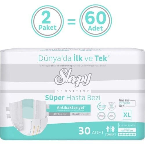 Sleepy Sen Antibakteriyel̇. Belbantli İki̇z Xl 30 - 2 Paket