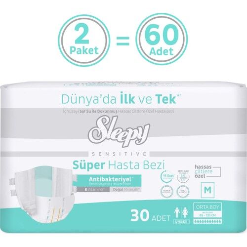 Sleepy Sensitive Külot Medium 30 - 2 Paket 60 Adet