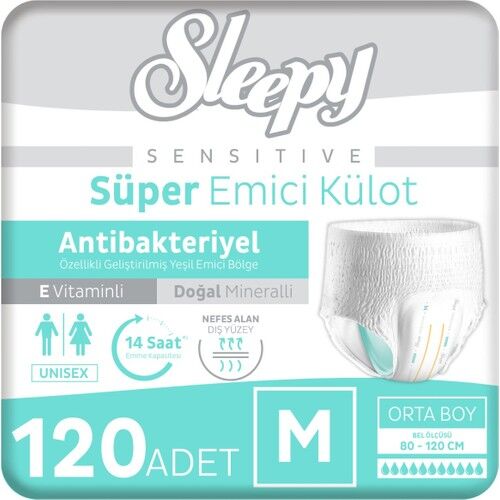 Sleepy Sensitive Külot Medium 30 - 4 Paket 120 Adet