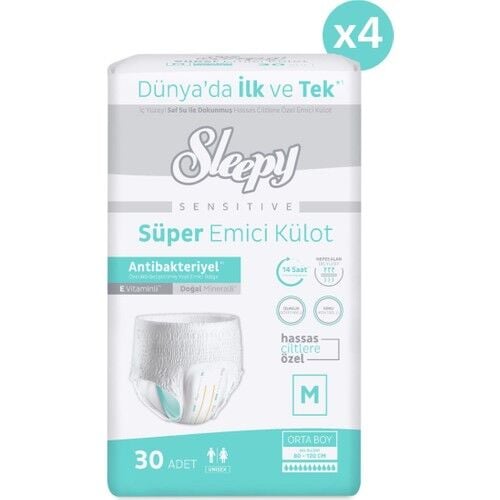 Sleepy Sensitive Külot Medium 30 - 4 Paket 120 Adet