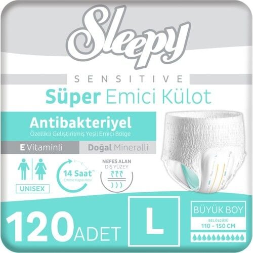 Sleepy Sensitive Külot Large 30 - 4 Paket 120 Adet