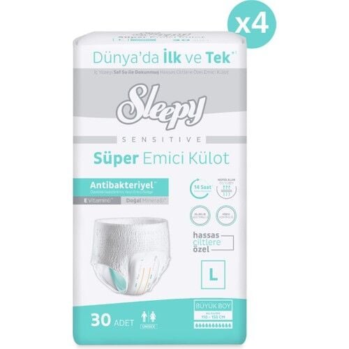Sleepy Sensitive Külot Large 30 - 4 Paket 120 Adet