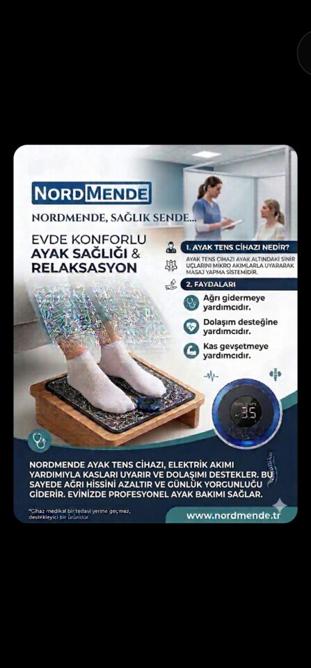 Nordmende NRD 2373 Ayak TENS Cihazı – Pratik, Kompakt Masaj Pedi