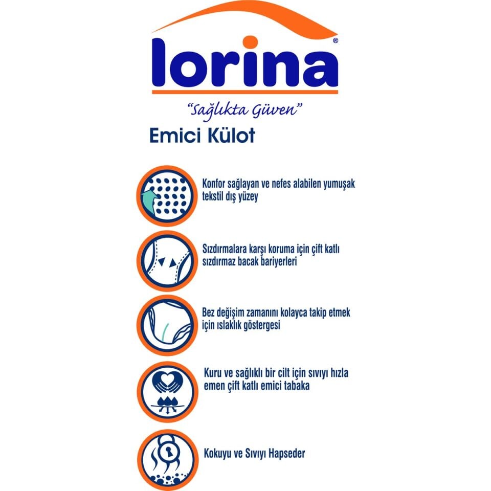 Lorina Emici Külot Ekstra Büyük Boy XL 30'lu 4 Adet Hasta Bezi