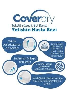Coverdry Belbantlı Ekstra Büyük Boy XL 30'lu Hasta Bezi