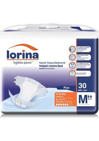 Lorina Emici Bel Bantlı Hasta Bezi Medium 30 Adet