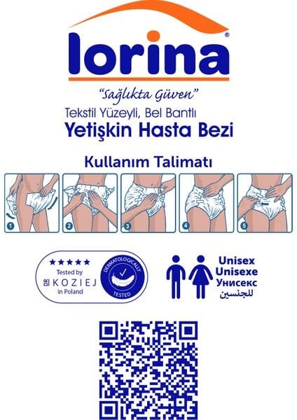 Lorina Belbantlı Bez M 4 x 30 Adet (120 Adet)