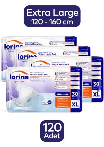Lorina Belbantlı Bez M 4 x 30 Adet (120 Adet)