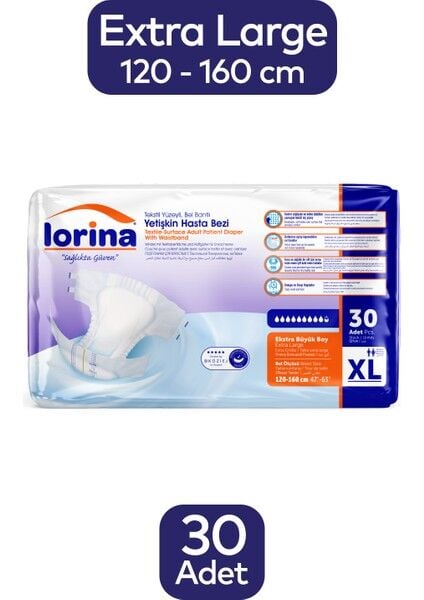 Lorina Emici Bel Bantlı Hasta Bezi XLarge 30 Adet