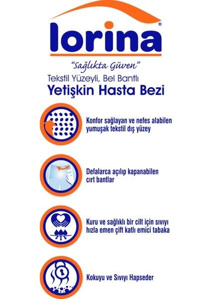 Lorina Emici Bel Bantlı Hasta Bezi XLarge 30 Adet