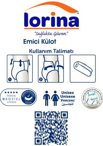 Lorina Yetişkin Emici Külot Large 30lu 4 Paket 120 Adet