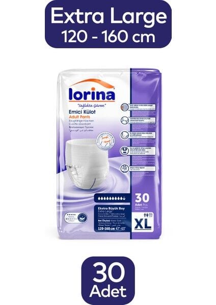 Lorina Emici Külot XLarge 30 Adet