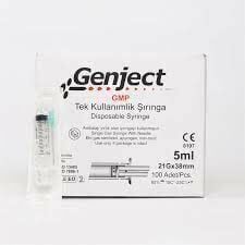 Genject 5 Cc Enjektör 3p 21 G Yeşil Şırınga 1