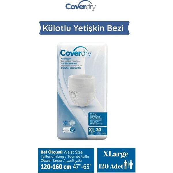 CoverDry Külotlu Yetişkin Hasta Bezi XLarge 120 Adet