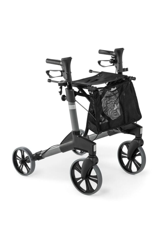 Rollatör Hasta Yürüteçi 4 Ayaklı Oturaklı Frenli Rolatör Walker Wolker Lüx Alüminyum Rolatör