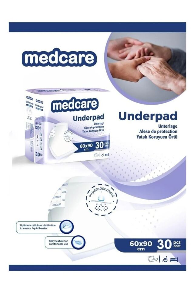 Medcare Yatak Koruyucu Örtü 60 X 90 Cm 30 Adet