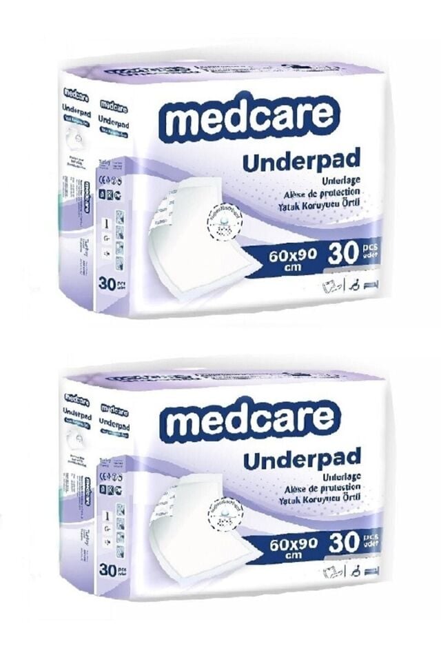 Hasta Altı Yatak Koruyucu Örtü / Köpek Çiş Pedi 60x90 30lu - 2 Paket 60 Adet