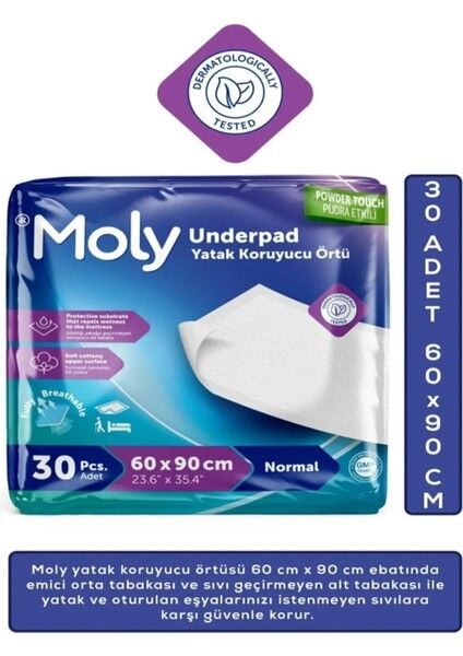 Moly Yatak Koruyucu Örtü 60x90 30lu
