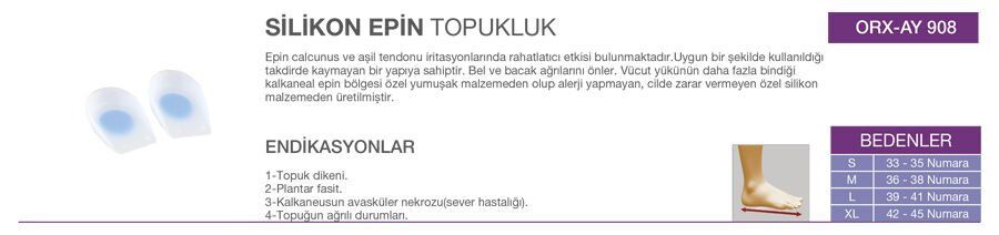 Orlex Silikon Topukluk Small (33-35)