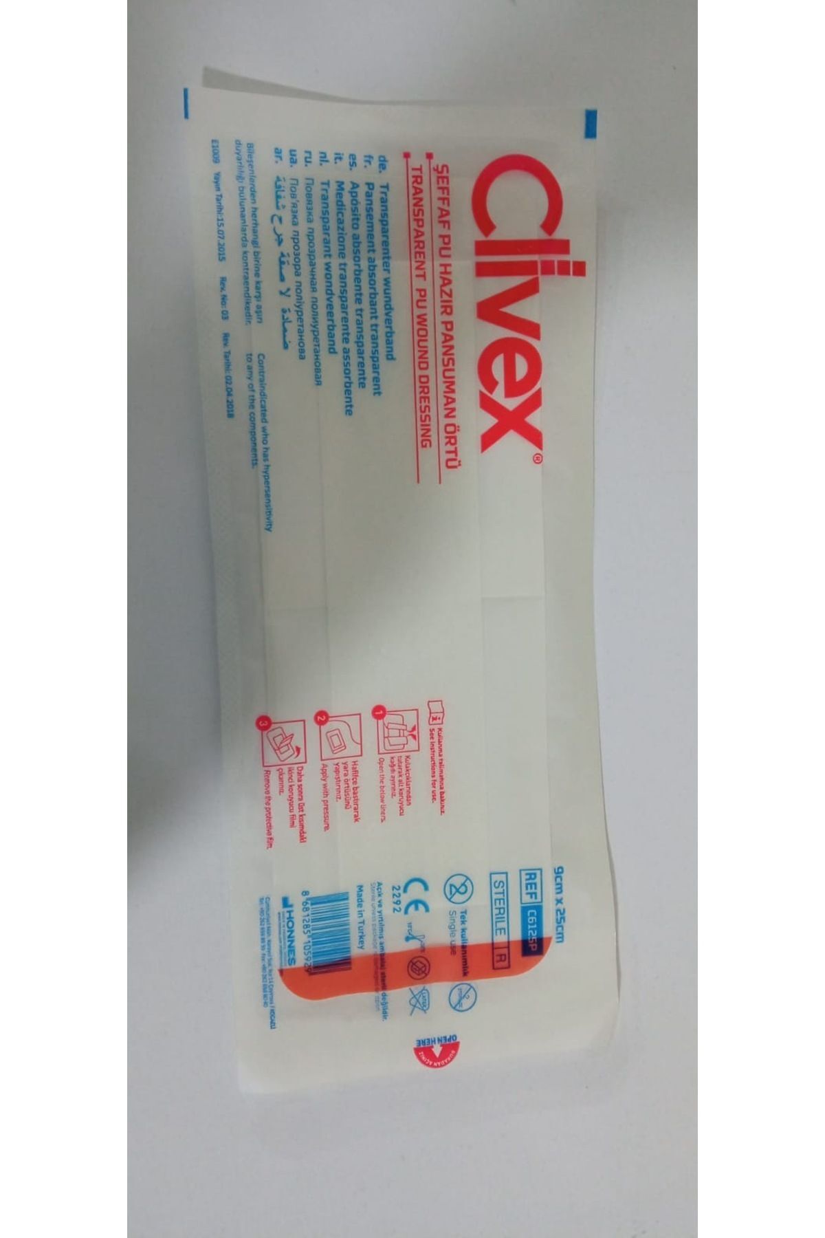 CLİVEX HNS-C6125P / CLIVEX PAD PU STER 9CMX25CM BEYAZ 
