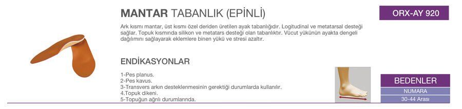 Orlex Mantar Tabanlık 32 Numara