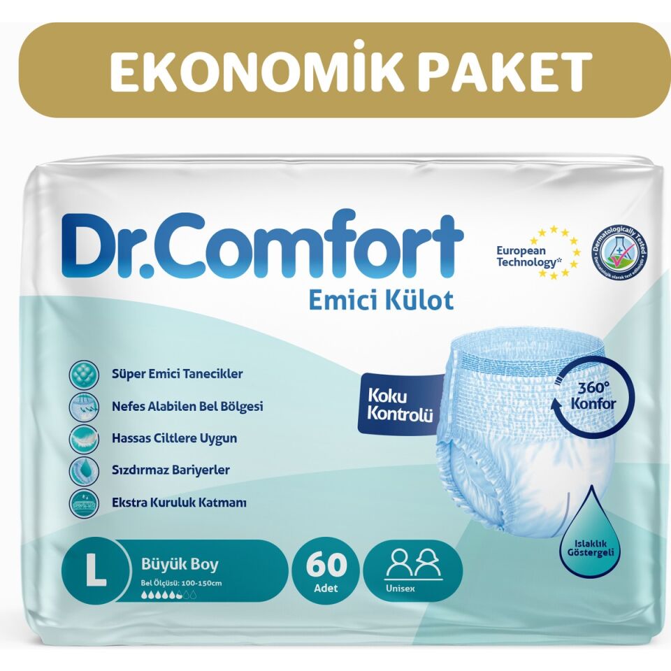 Dr.Comfort Emici Külot Büyük Boy L 30'lu 2 Adet Hasta Bezi