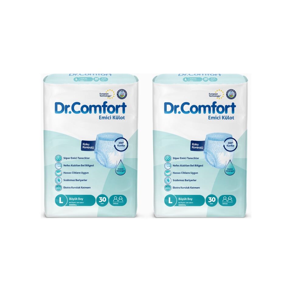 Dr.Comfort Emici Külot Büyük Boy L 30'lu 2 Adet Hasta Bezi