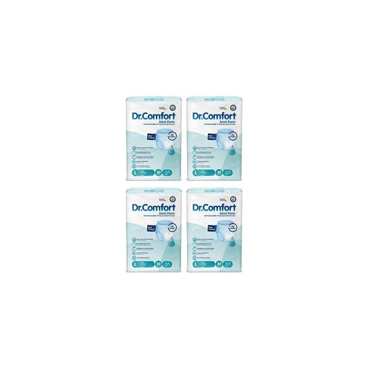 Dr. Comfort Dr.comfort Emici Külot Hasta Bezi Large Beden - 4 Paket - (120 Adet)