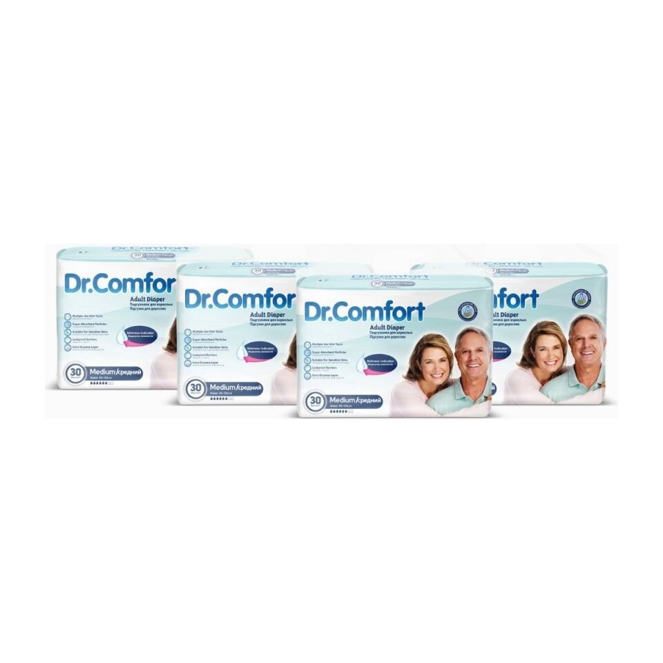 Dr.Comfort Belbantlı Orta Boy M 30'lu 4 Adet Hasta Bezi