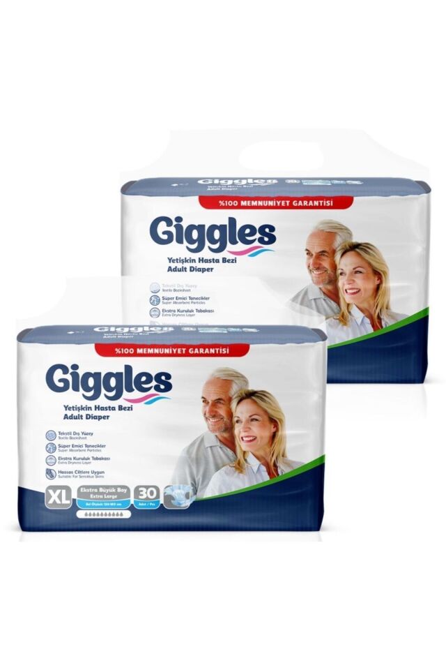 Giggles Yetişkin Bel Bantlı Hasta Bezi Extralarge 60 Adet