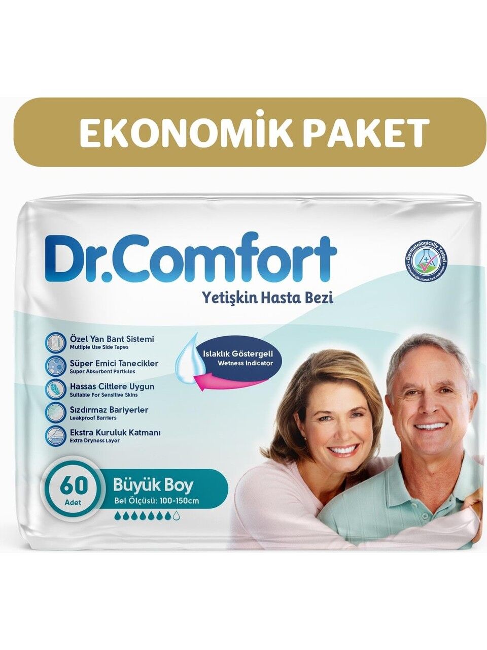 Dr Comfort Yetişkin Bel Bağlamalı Hasta Bezi Large 60 Adet