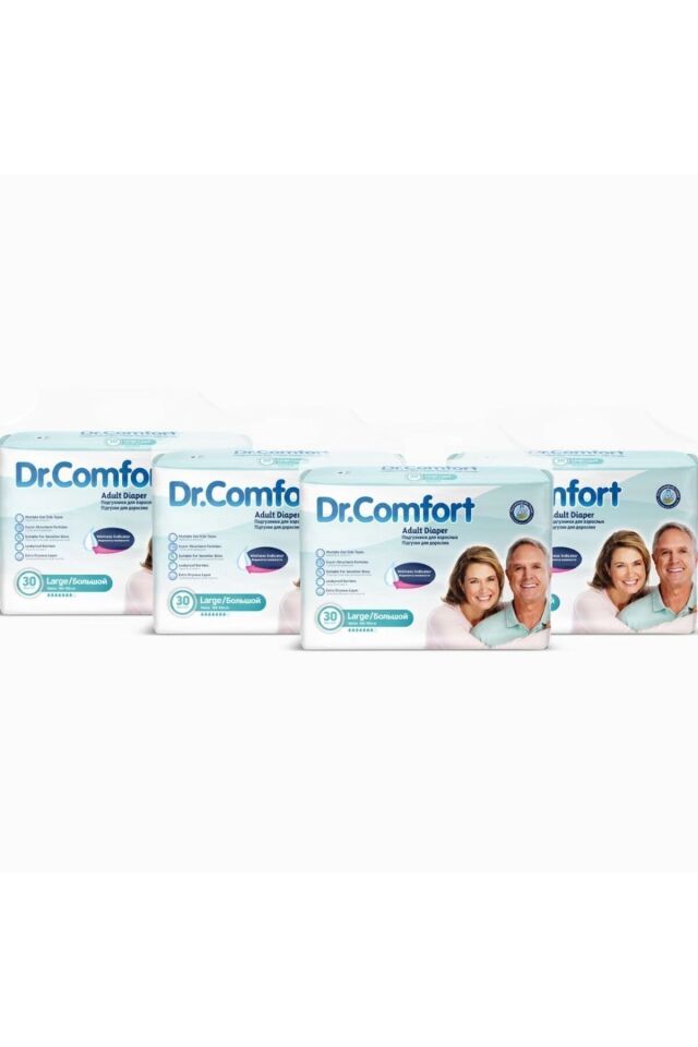 Dr.Comfort Belbantlı Büyük Boy L 30'lu 4 Adet Hasta Bezi
