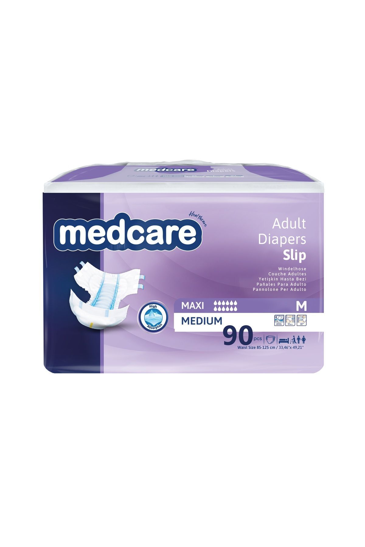 Medcare Belbantlı Hasta Bezi 8 damla Maxi Yoğun Emici Medium 90 Adet